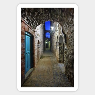 A medieval walk in Chios island Sticker